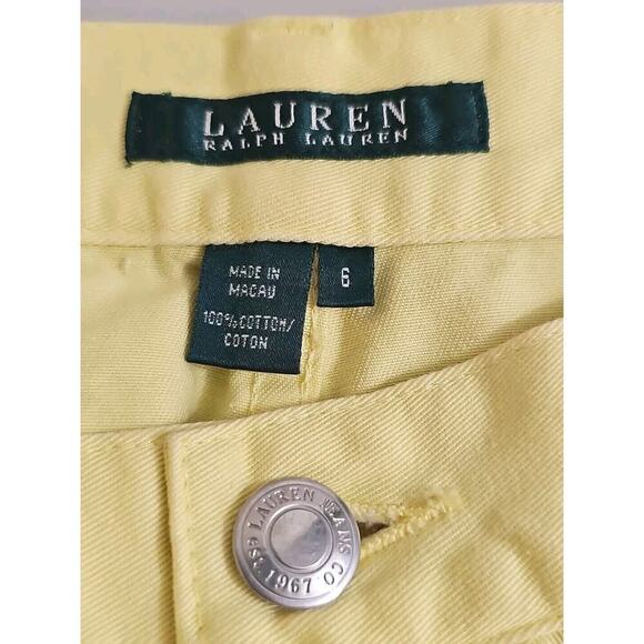 Lauren Ralph Lauren Jeans Co. ~Woman Size 6~ Yellow 5 Pocket Capri Denim Jeans. - Picture 4 of 9